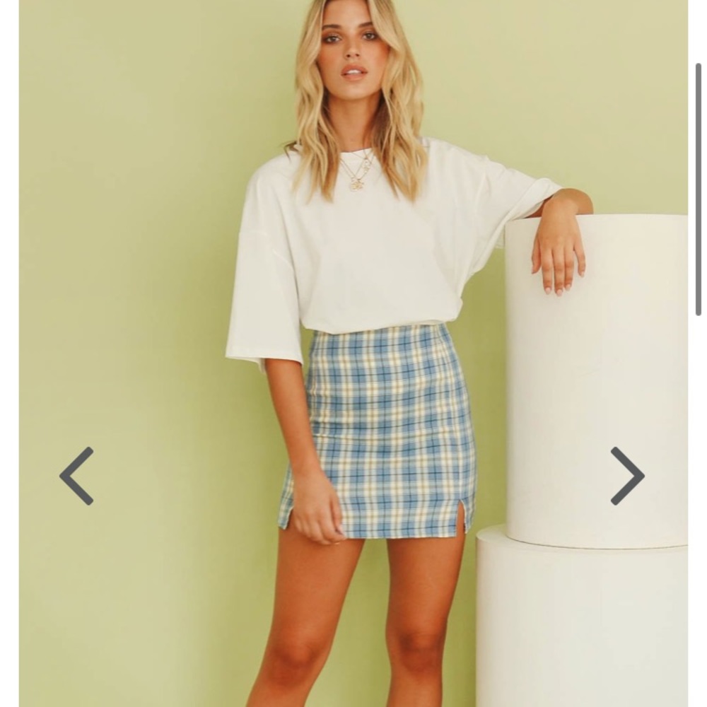 🆕 Verge girl Off-Duty Mini Skirt // Blue Check -